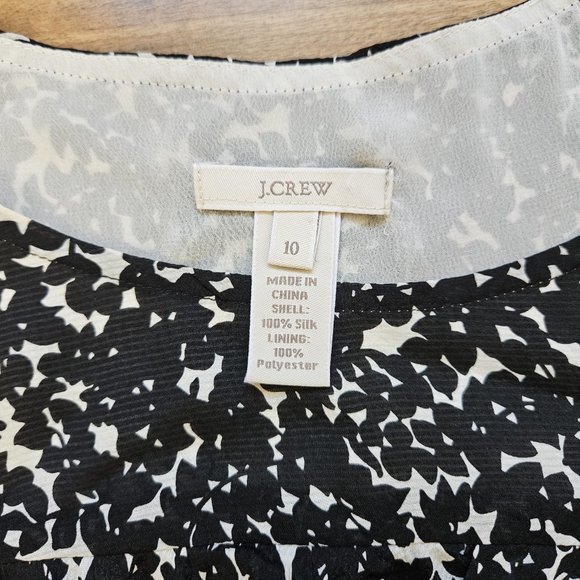 J. Crew, 100% silk black and white sleeveless blouse - Picture 11 of 11
